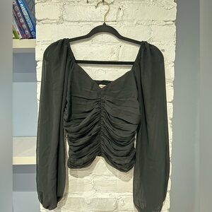 Abercrombie & Fitch Sweetheart Bishop Sleeve‎ Top